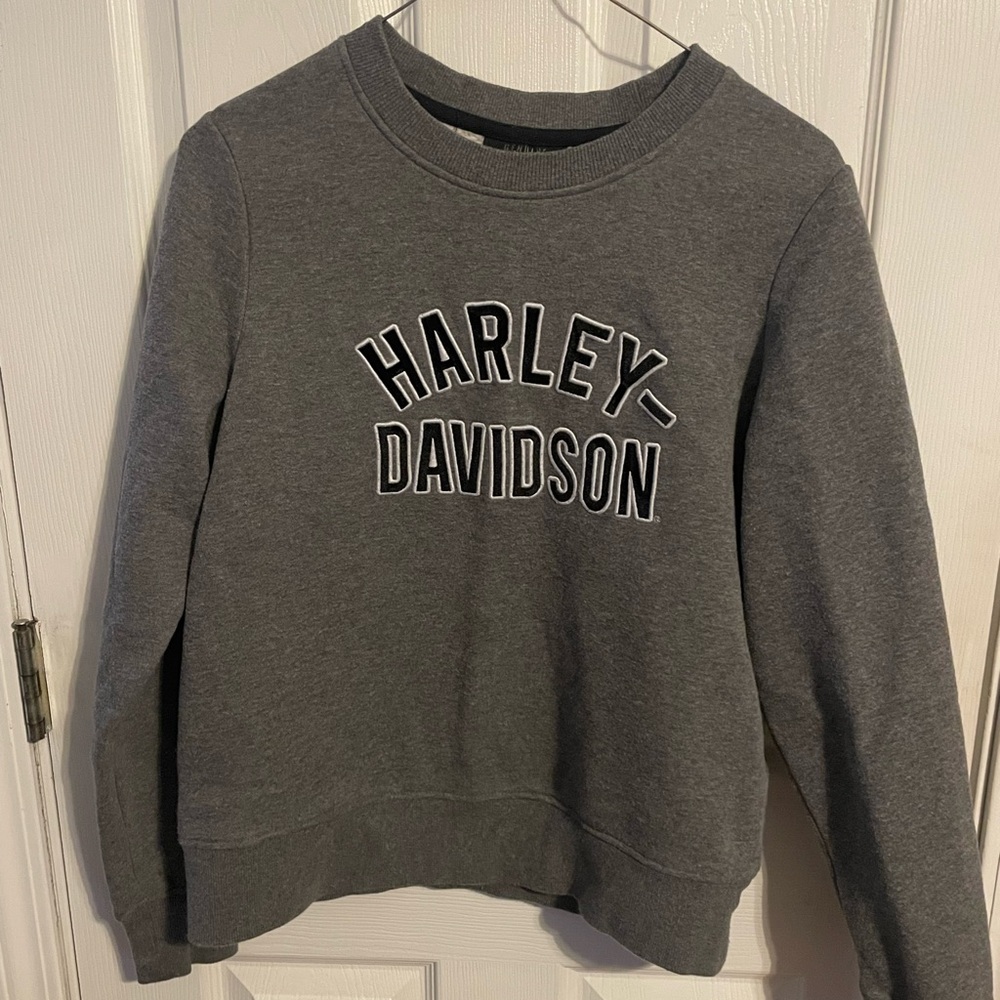 Harley-Davidson Charcoal Women's Crew Neck Sweater